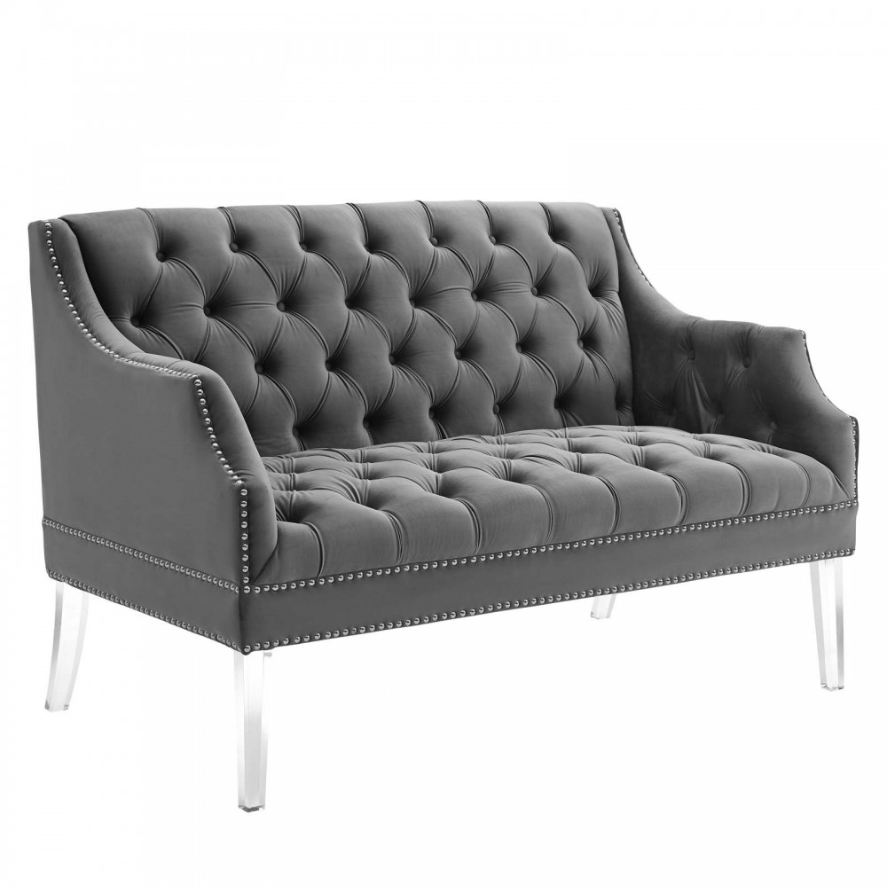 Proverbial Tufted Performance Velvet Loveseat