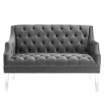 Proverbial Tufted Performance Velvet Loveseat