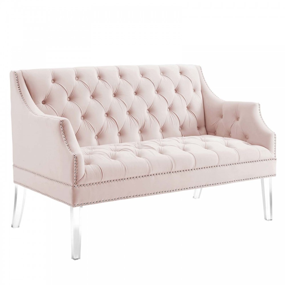 Proverbial Tufted Performance Velvet Loveseat