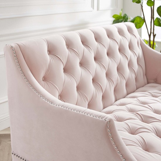 Proverbial Tufted Performance Velvet Loveseat