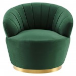 Billow Tufted Performance Velvet Swivel Chair