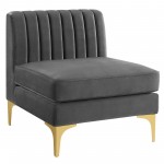 Triumph Channel Tufted Performance Velvet 3-Seater Sofa