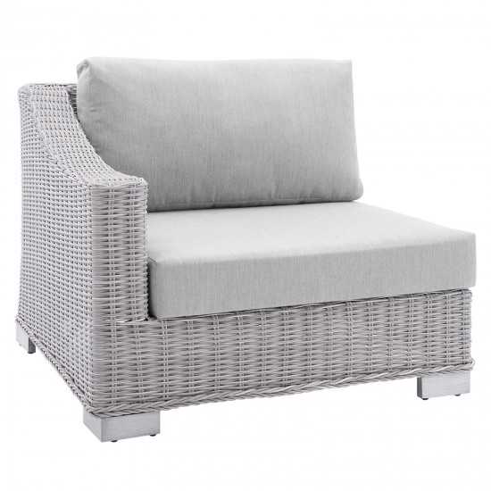 Conway Sunbrella® Outdoor Patio Wicker Rattan 5-Piece Sectional Sofa Set