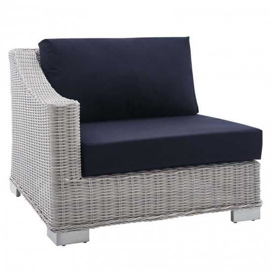 Conway Sunbrella® Outdoor Patio Wicker Rattan 5-Piece Sectional Sofa Set