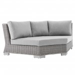 Conway Sunbrella® Outdoor Patio Wicker Rattan 6-Piece Sectional Sofa Set