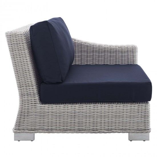 Conway Sunbrella® Outdoor Patio Wicker Rattan 7-Piece Sectional Sofa Set