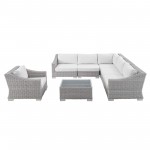 Conway Sunbrella® Outdoor Patio Wicker Rattan 7-Piece Sectional Sofa Set