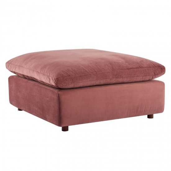 Commix Down Filled Overstuffed Performance Velvet Ottoman