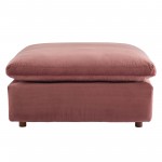 Commix Down Filled Overstuffed Performance Velvet Ottoman