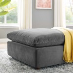 Commix Down Filled Overstuffed Performance Velvet Ottoman