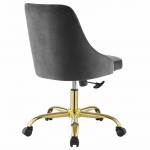 Distinct Tufted Swivel Performance Velvet Office Chair