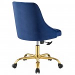 Distinct Tufted Swivel Performance Velvet Office Chair