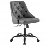 Distinct Tufted Swivel Vegan Leather Office Chair