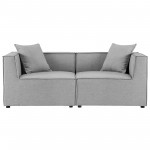 Saybrook Outdoor Patio Upholstered 2-Piece Sectional Sofa Loveseat