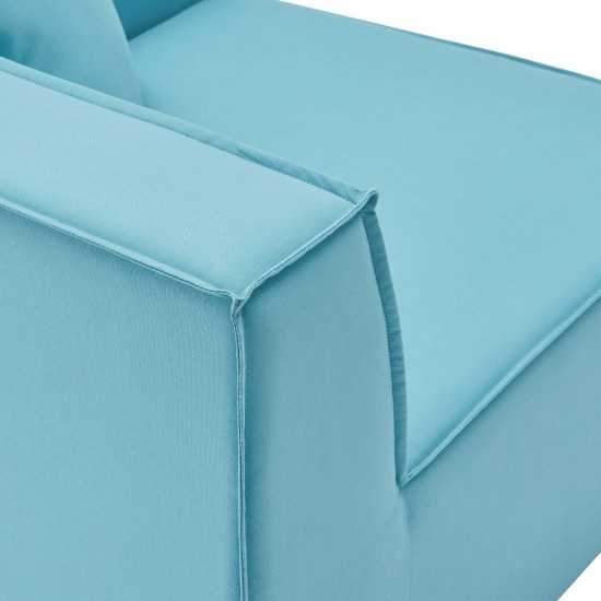 Saybrook Outdoor Patio Upholstered 2-Piece Sectional Sofa Loveseat