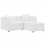 Saybrook Outdoor Patio Upholstered Loveseat and Ottoman Set