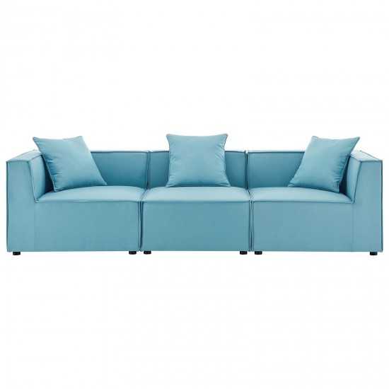 Saybrook Outdoor Patio Upholstered 3-Piece Sectional Sofa