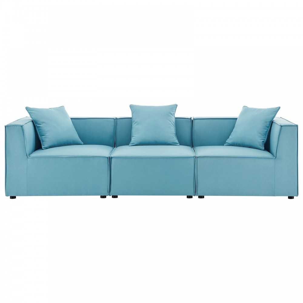 Saybrook Outdoor Patio Upholstered 3-Piece Sectional Sofa