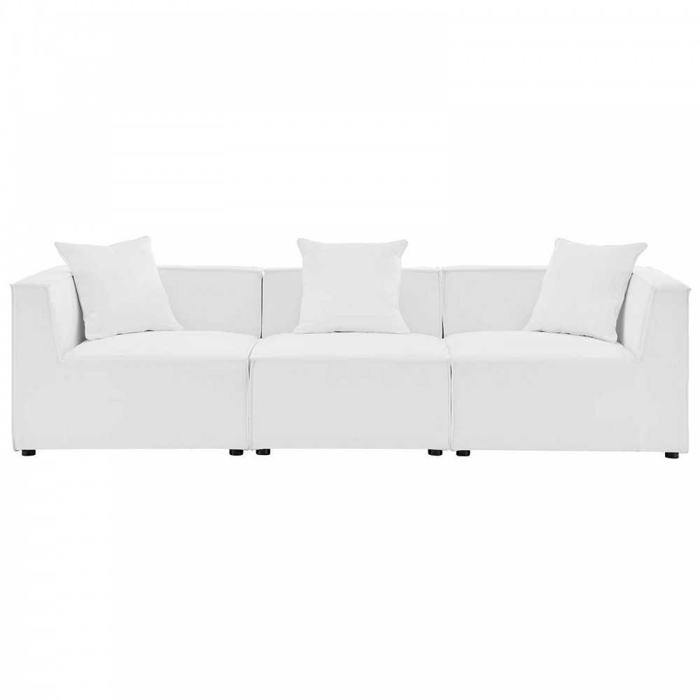 Saybrook Outdoor Patio Upholstered 3-Piece Sectional Sofa