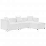 Saybrook Outdoor Patio Upholstered 4-Piece Sectional Sofa