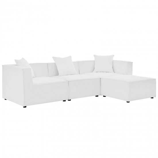 Saybrook Outdoor Patio Upholstered 4-Piece Sectional Sofa