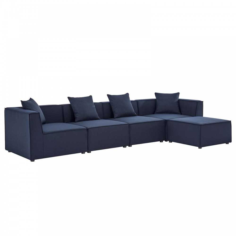 Saybrook Outdoor Patio Upholstered 5-Piece Sectional Sofa