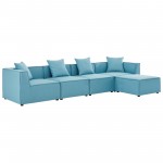 Saybrook Outdoor Patio Upholstered 5-Piece Sectional Sofa