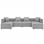 Saybrook Outdoor Patio Upholstered 6-Piece Sectional Sofa