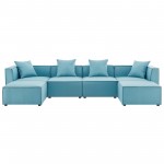 Saybrook Outdoor Patio Upholstered 6-Piece Sectional Sofa