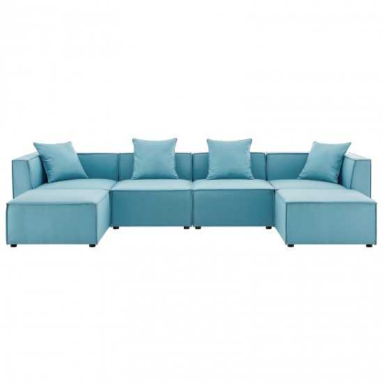 Saybrook Outdoor Patio Upholstered 6-Piece Sectional Sofa