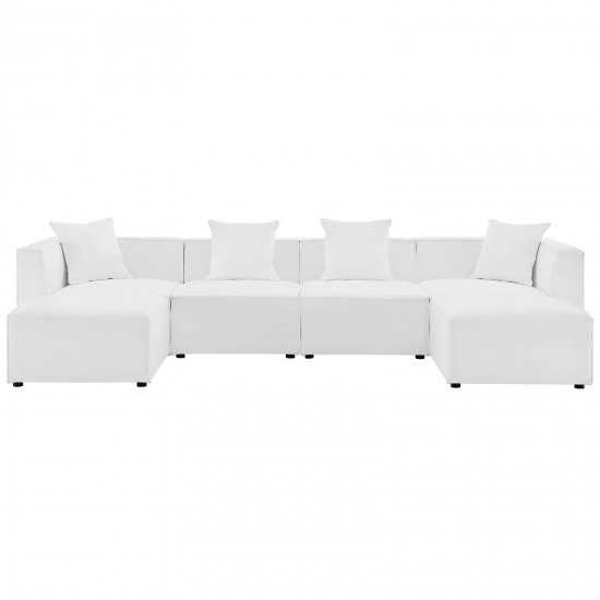 Saybrook Outdoor Patio Upholstered 6-Piece Sectional Sofa