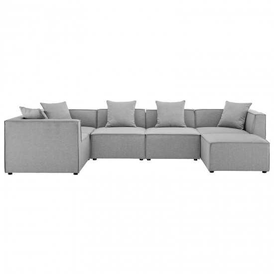 Saybrook Outdoor Patio Upholstered 6-Piece Sectional Sofa