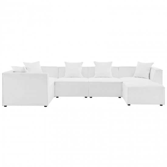 Saybrook Outdoor Patio Upholstered 6-Piece Sectional Sofa