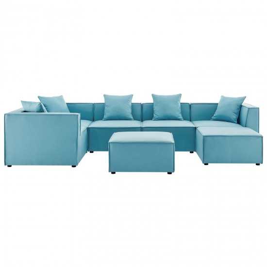 Saybrook Outdoor Patio Upholstered 7-Piece Sectional Sofa