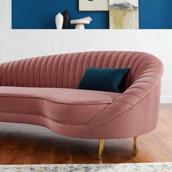 Camber Channel Tufted Performance Velvet Sofa