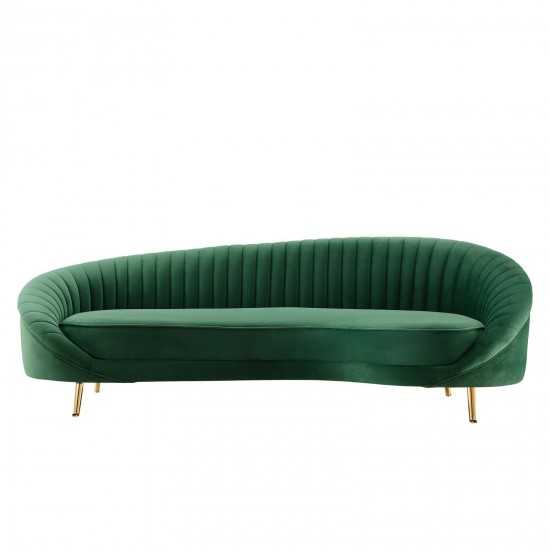 Camber Channel Tufted Performance Velvet Sofa