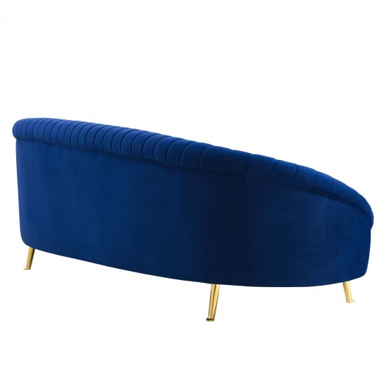 Camber Channel Tufted Performance Velvet Sofa