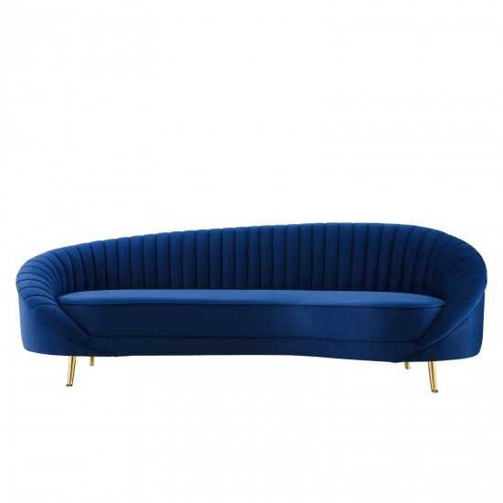 Camber Channel Tufted Performance Velvet Sofa