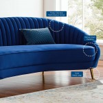 Camber Channel Tufted Performance Velvet Sofa