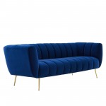 Favour Channel Tufted Performance Velvet Sofa