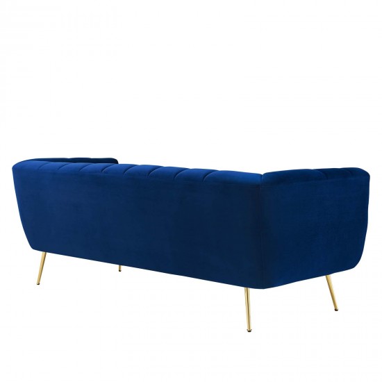 Favour Channel Tufted Performance Velvet Sofa