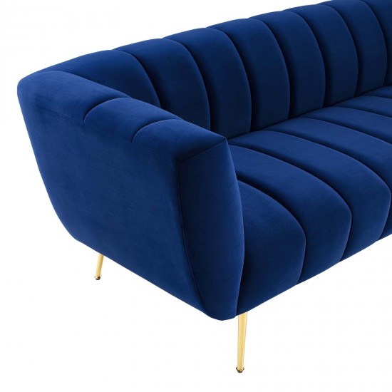 Favour Channel Tufted Performance Velvet Sofa