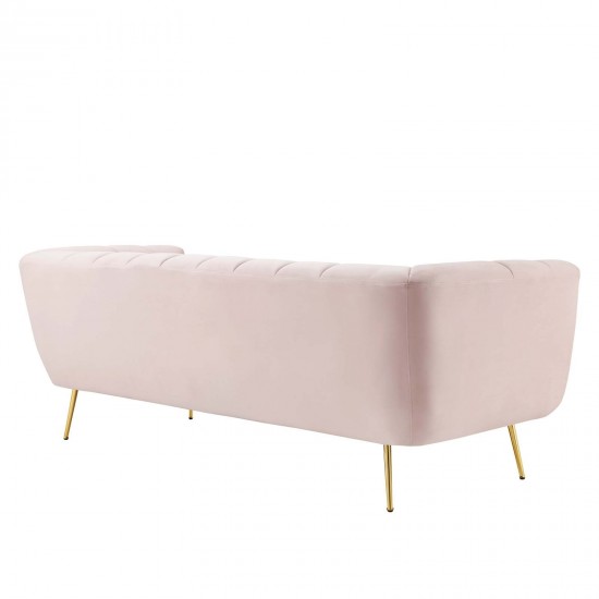 Favour Channel Tufted Performance Velvet Sofa