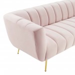 Favour Channel Tufted Performance Velvet Sofa