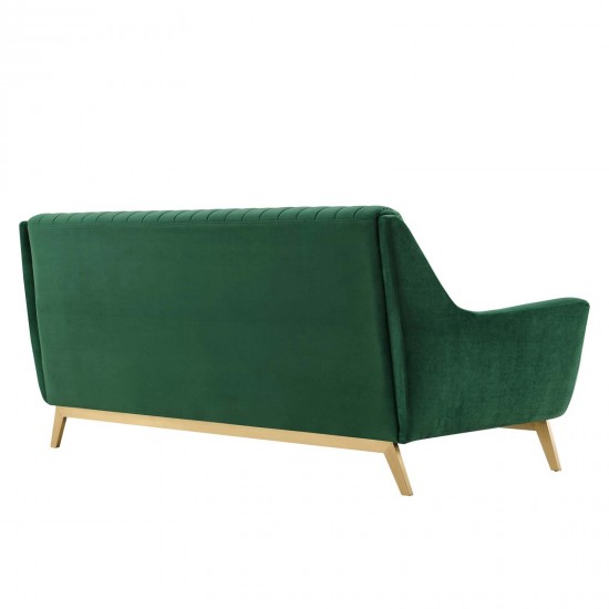 Winsome Channel Tufted Performance Velvet Sofa