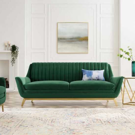 Winsome Channel Tufted Performance Velvet Sofa