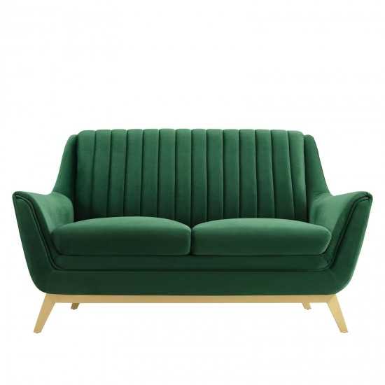 Winsome Channel Tufted Performance Velvet Loveseat