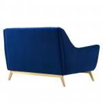 Winsome Channel Tufted Performance Velvet Loveseat