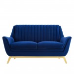 Winsome Channel Tufted Performance Velvet Loveseat