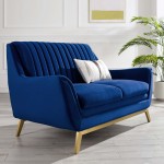 Winsome Channel Tufted Performance Velvet Loveseat